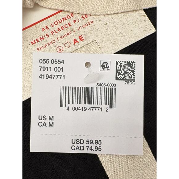 American Eagle Mens Grinch Lounge Fleece PJ Set Size Medium Black NWT - Picture 3 of 8